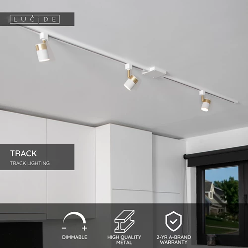 Lucide TRACK I-connector - 1-circuit Track lighting system - White (Extension) - USP